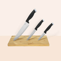 Juego de cuchillos y tablas de cortar de madera de bambú