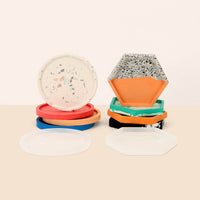 Juego de moldes para posavasos redondos y hexagonales