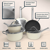 Juego de sartenes de cocina de 5 piezas - Azul Egeo